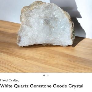 White Quartz Gemstone Geode Crystal